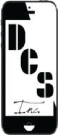 iPhone displaying "Des" text with signature on screen